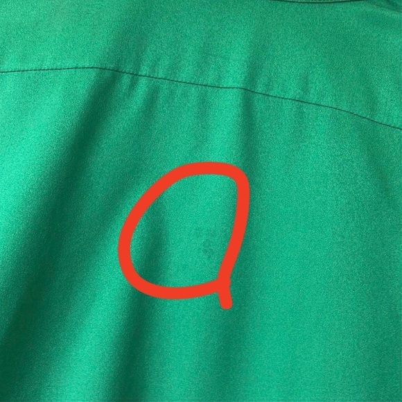 Calvin Klein green button front button up collared st Patrick’s day blouse sz XS - Picture 12 of 17